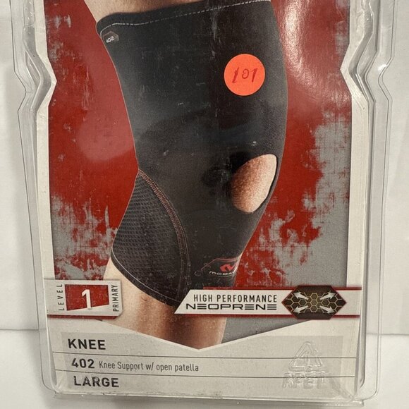 McDavid 402 Knee Sleeve Support Open Patella Black Left or Right Size Large NEW - Picture 2 of 3
